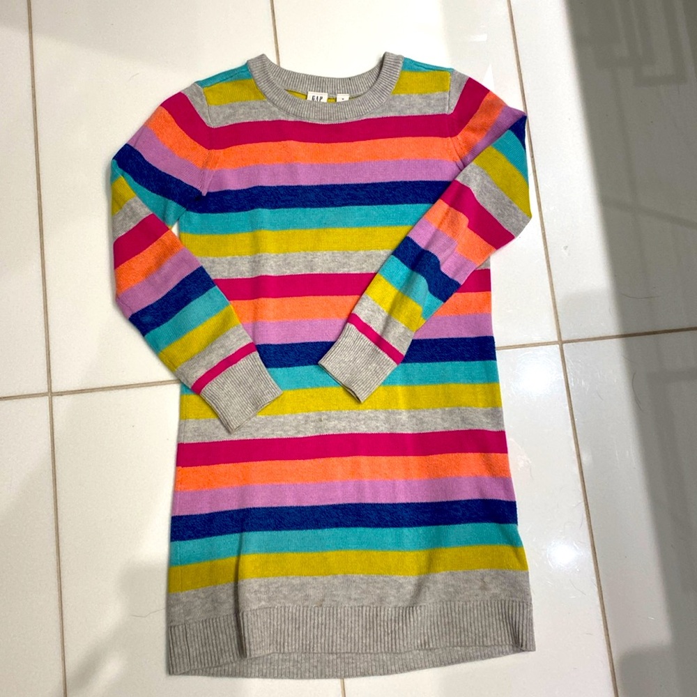 Gap girls M multicolored sweater dress